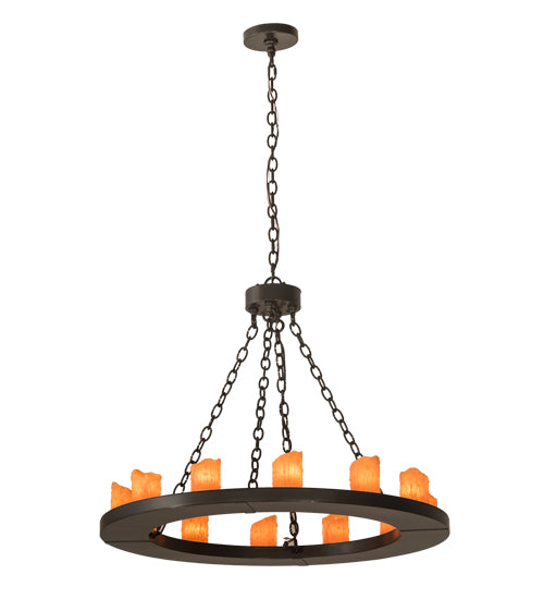 36"W Loxley 12 Lt Chandelier