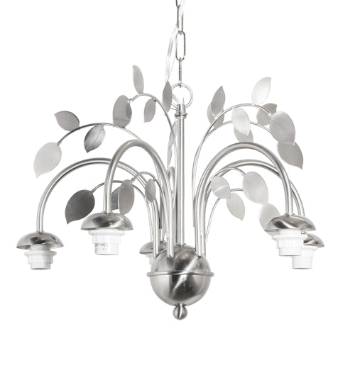 Silver Leaf 5 Light Chandelier