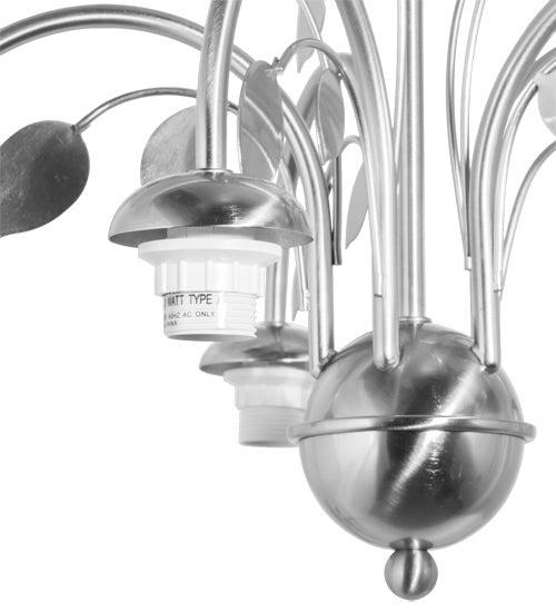 Silver Leaf 5 Light Chandelier