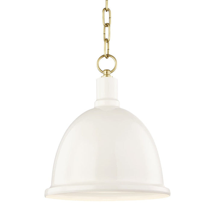 Blair Pendant 12" - Aged Brass/Cream