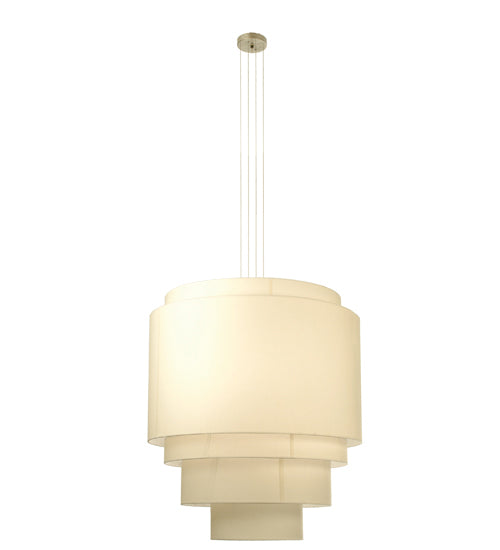 31"W Cilindro Cream 5 Tier Textrene Pendant