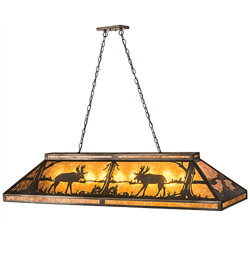 61" Long Moose Oblong Pendant