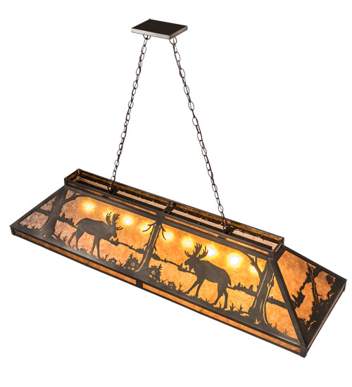 61" Long Moose Oblong Pendant