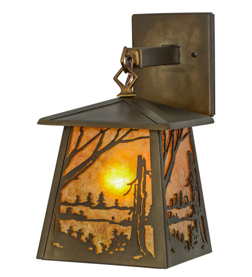 7"W Quiet Pond Hanging Wall Sconce