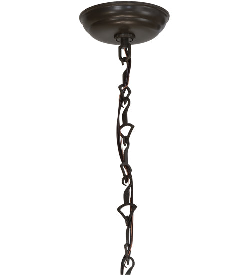 25"W Timeless Bronze 4 Lt Inverted Pendant Hardware