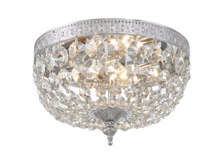 Crystorama Crystorama 2 Light Spectra Crystal Polished Chrome Flush Mount