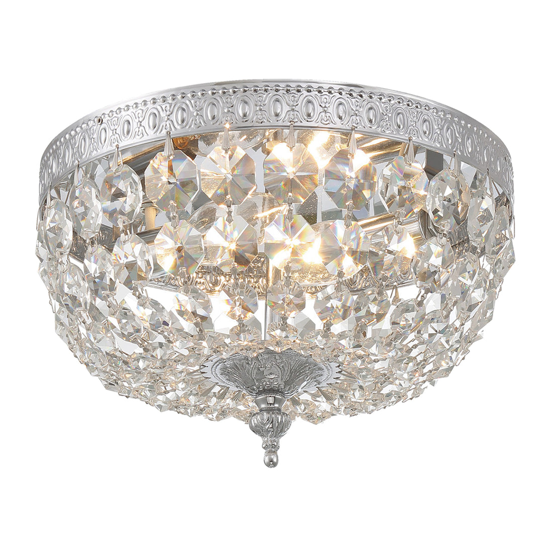 Crystorama Crystorama 2 Light Spectra Crystal Polished Chrome Flush Mount