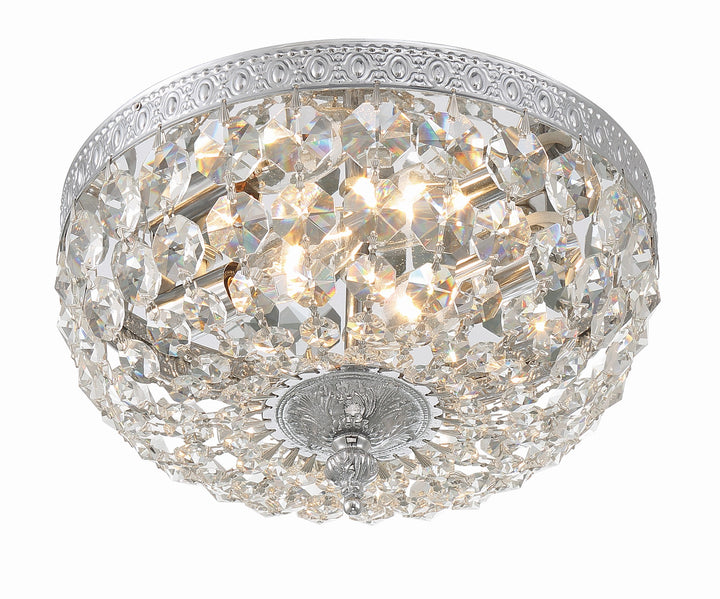 Crystorama Crystorama 2 Light Hand Cut Crystal English Bronze Flush Mount