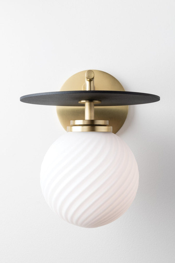 Ellis Pendant 12" - Aged Brass/Dusk Black