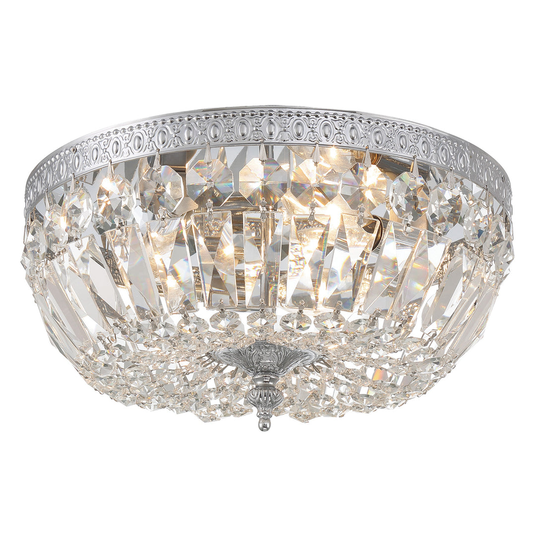 Crystorama Crystorama 3 Light Spectra Crystal English Bronze Flush Mount