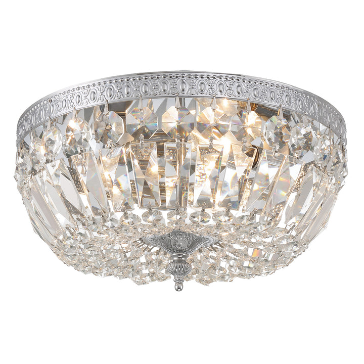 Crystorama Crystorama 3 Light Spectra Crystal English Bronze Flush Mount