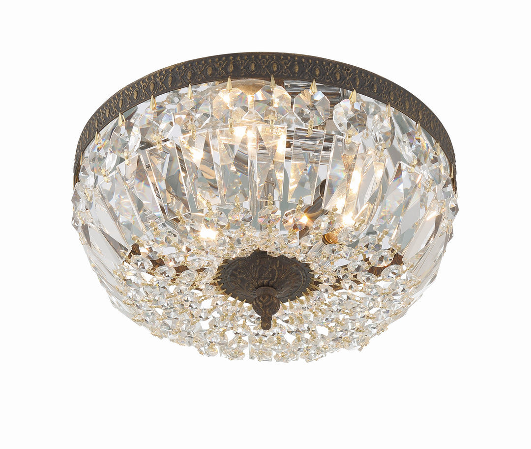 Crystorama Crystorama 3 Light Spectra Crystal English Bronze Flush Mount