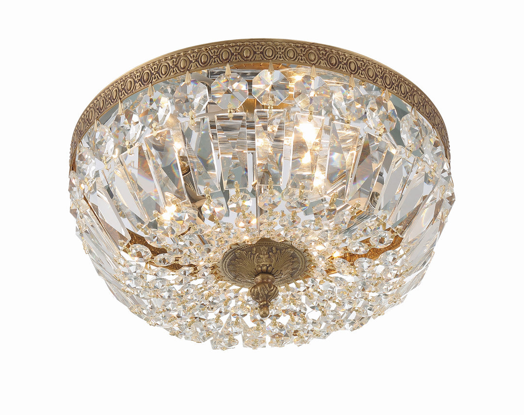 Crystorama Crystorama 3 Light Spectra Crystal English Bronze Flush Mount