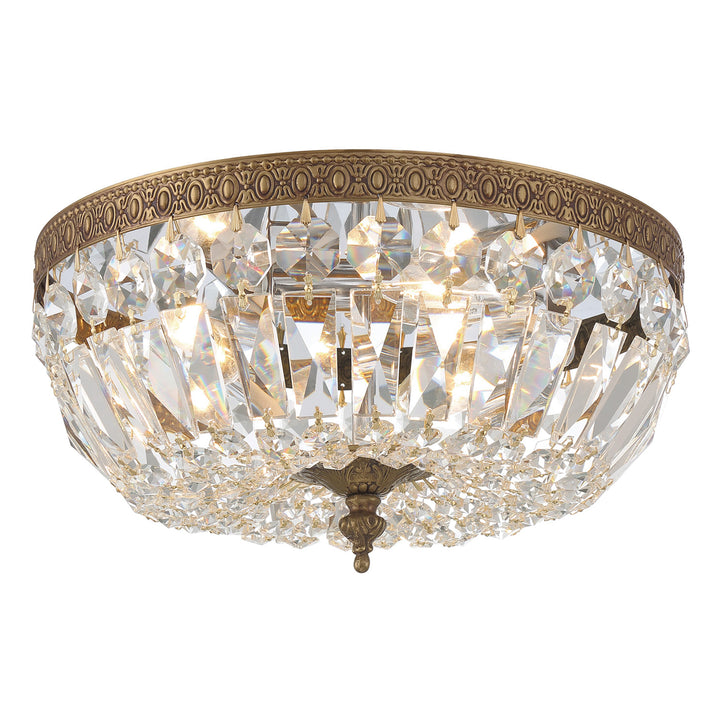 Crystorama Crystorama 3 Light Spectra Crystal English Bronze Flush Mount