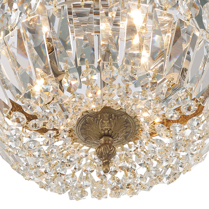 Crystorama Crystorama 3 Light Spectra Crystal English Bronze Flush Mount