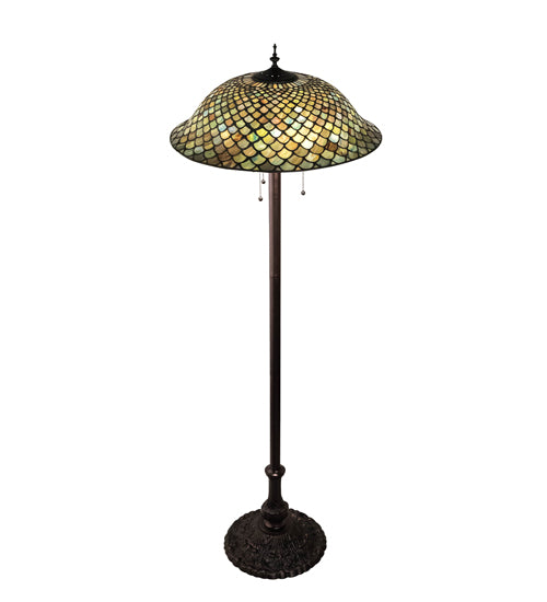 62" High Fishscale Floor Lamp