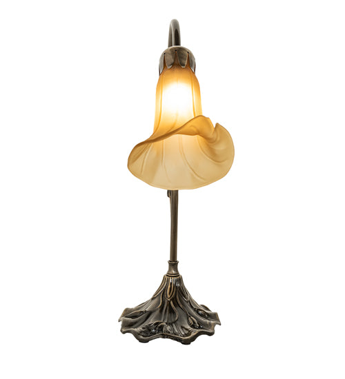 15" High Amber Pond Lily Accent Lamp