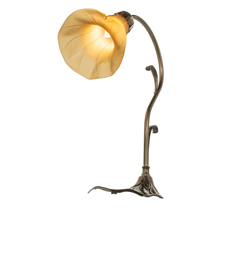 15" High Amber Pond Lily Accent Lamp