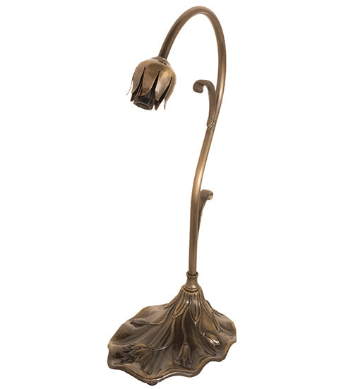 15" High Amber Pond Lily Accent Lamp