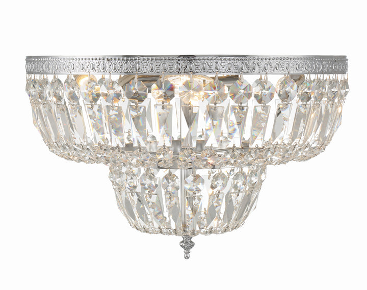 Crystorama Crystorama 4 Light Spectra Crystal English Bronze Flush Mount