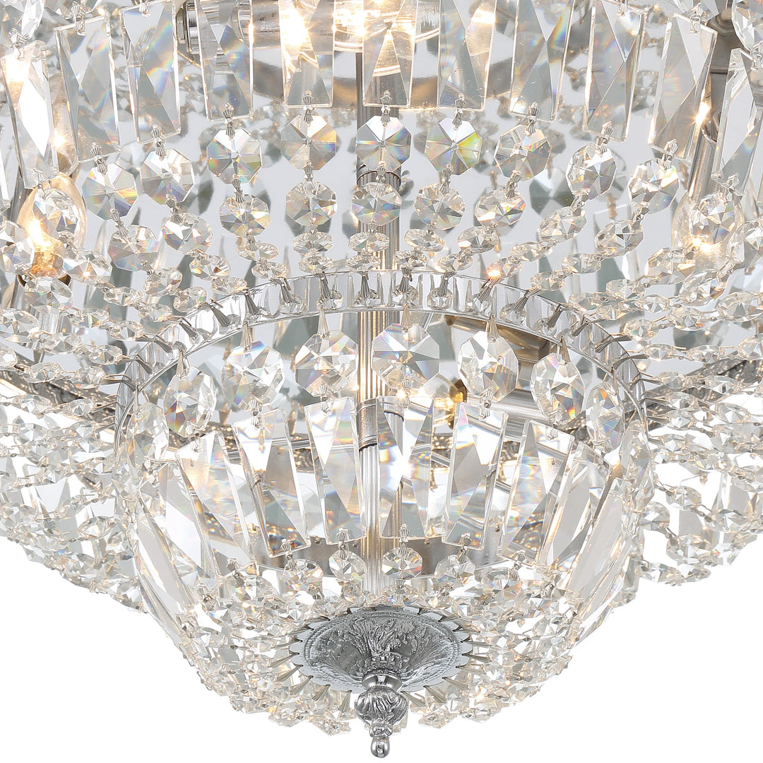 Crystorama Crystorama 4 Light Spectra Crystal English Bronze Flush Mount