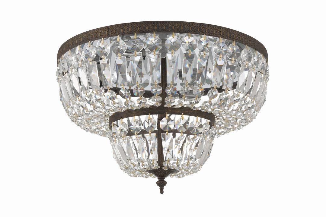 Crystorama Crystorama 4 Light Spectra Crystal English Bronze Flush Mount