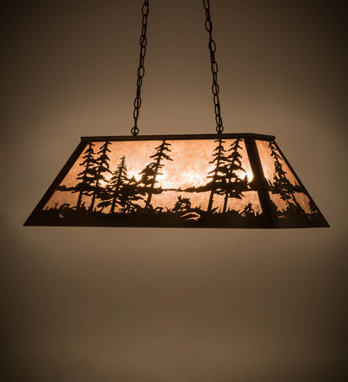 33" Long Tall Pines Oblong Pendant