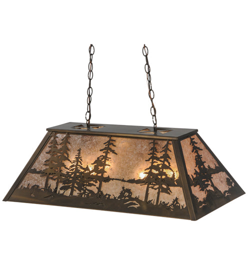 33" Long Tall Pines Oblong Pendant