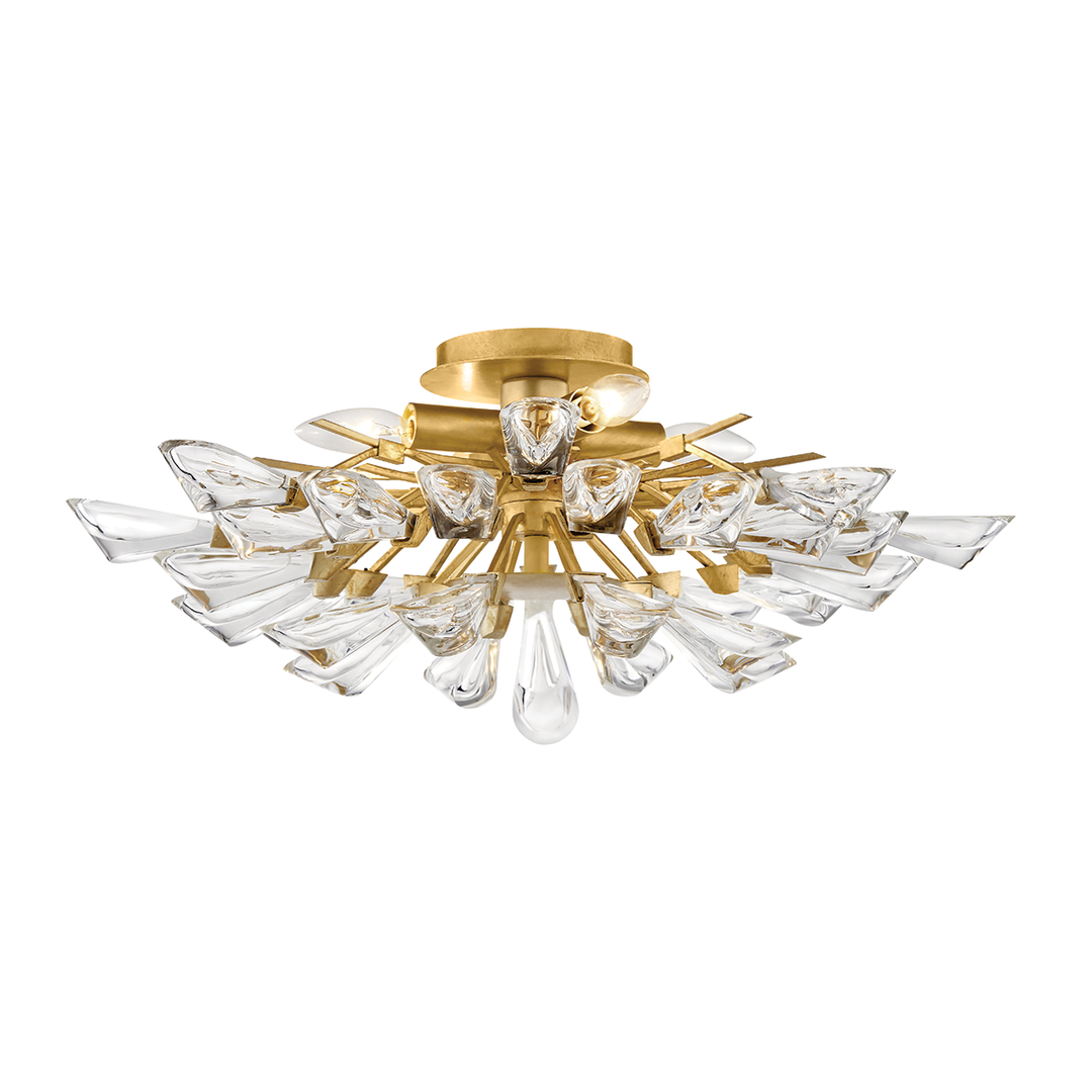 Tulip Semi Flush - Gold Leaf