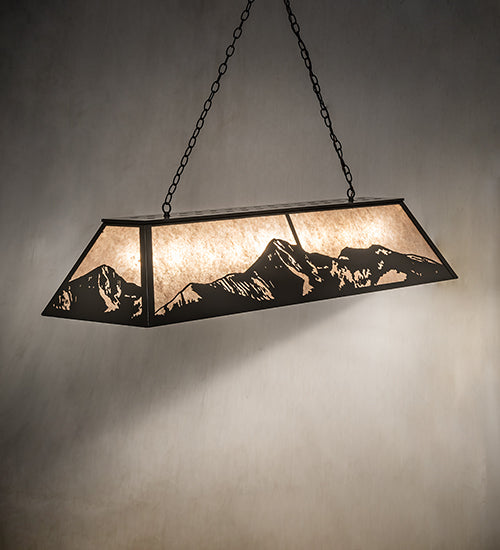 61" Long Mountain Range Oblong Pendant