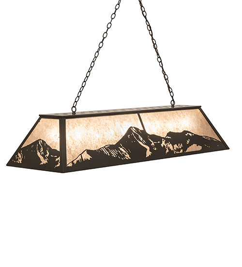 61" Long Mountain Range Oblong Pendant