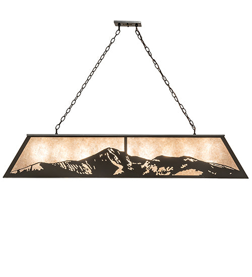 61" Long Mountain Range Oblong Pendant