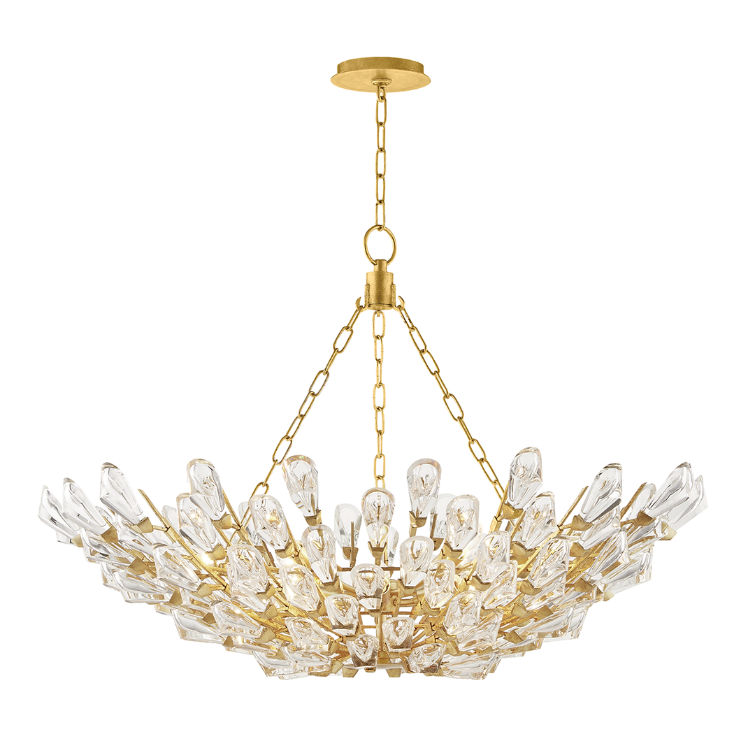 Tulip Chandelier 20" - Gold Leaf