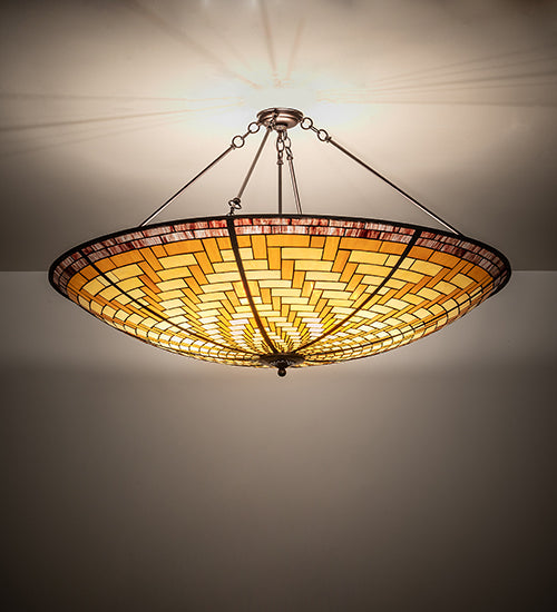 48" Wide Basket Weave Inverted Pendant