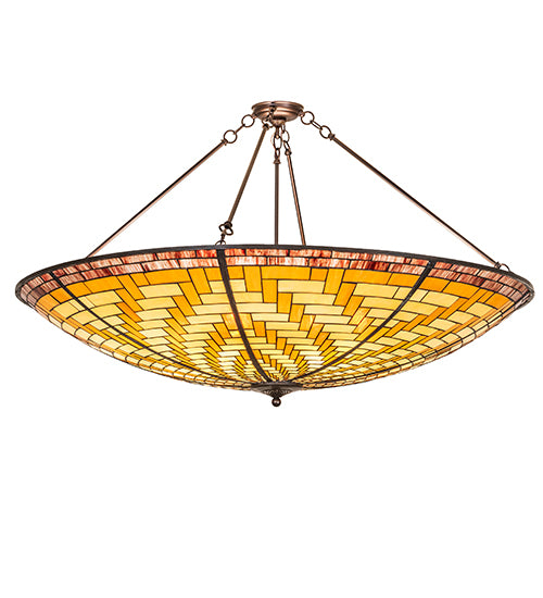 48" Wide Basket Weave Inverted Pendant