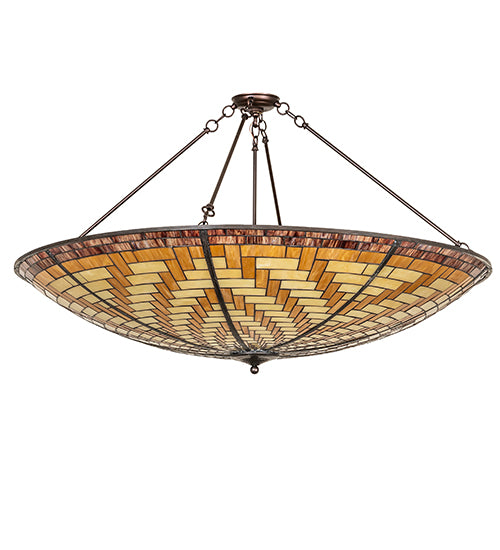 48" Wide Basket Weave Inverted Pendant