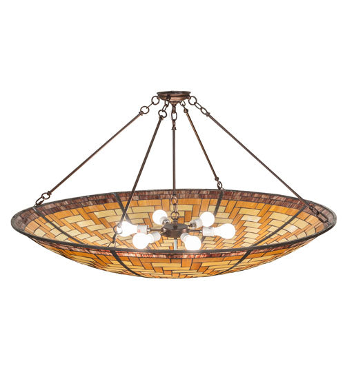 48" Wide Basket Weave Inverted Pendant