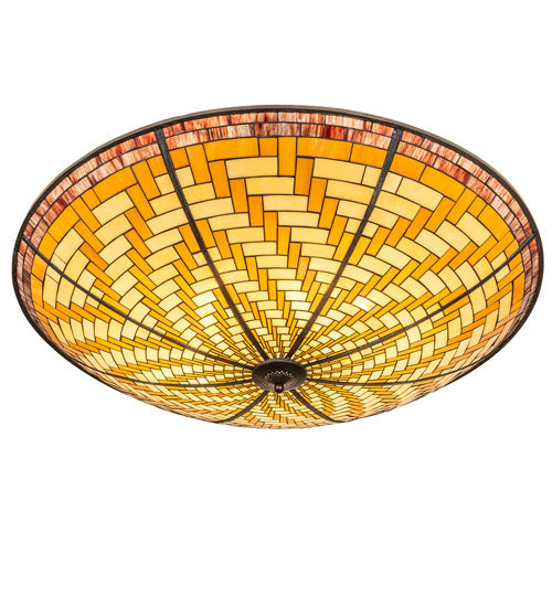 48" Wide Basket Weave Inverted Pendant