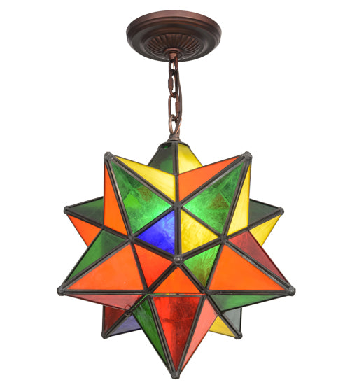 12" Wide Moravian Star Pendant