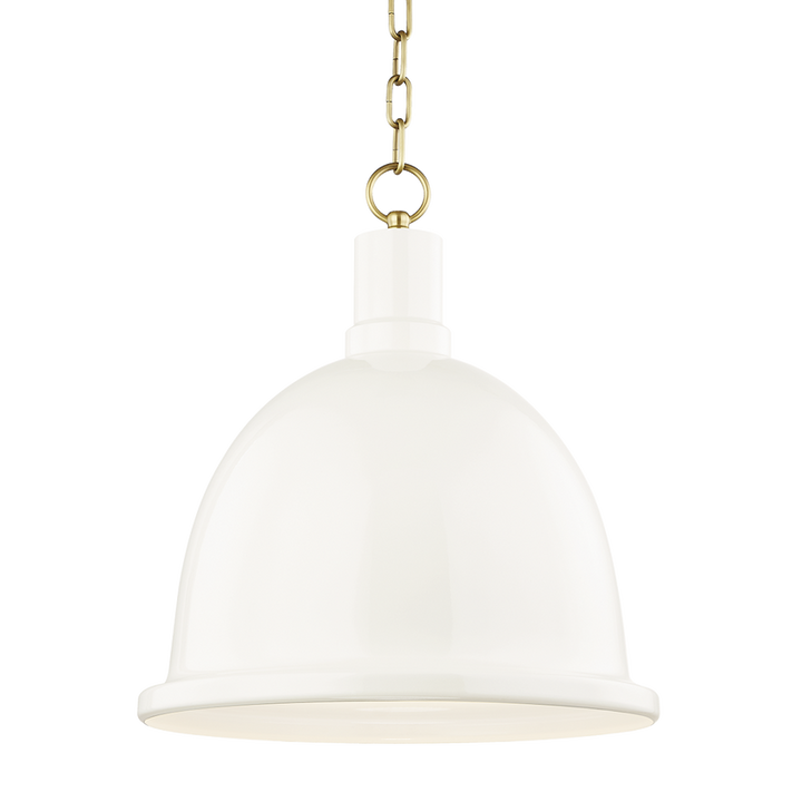 Blair Pendant 18" - Aged Brass/Cream