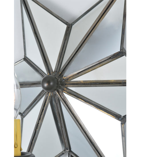 15"W Mirrored Star Wall Sconce