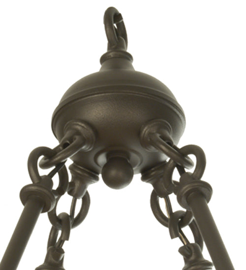 48"W Barbury Barbed Wire 18 Lt Chandelier