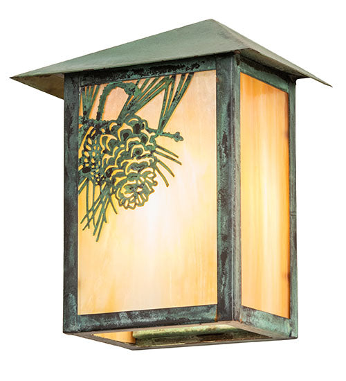 6.5" Wide Seneca Winter Pine Wall Sconce