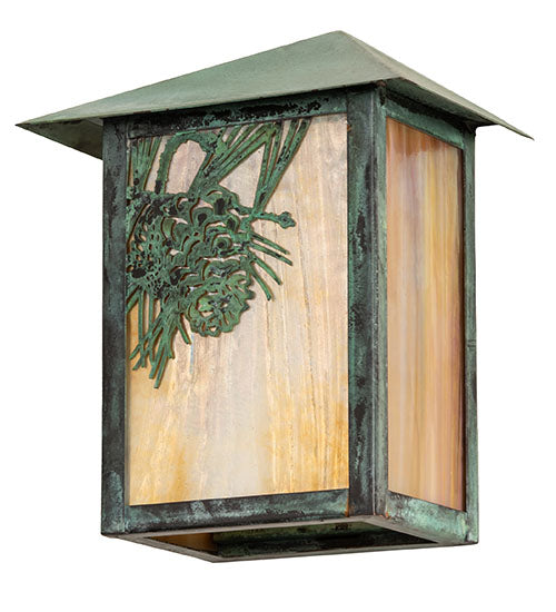 6.5" Wide Seneca Winter Pine Wall Sconce