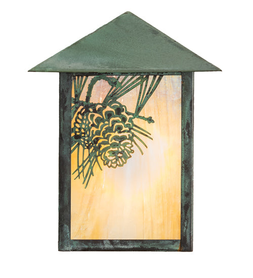 6.5" Wide Seneca Winter Pine Wall Sconce