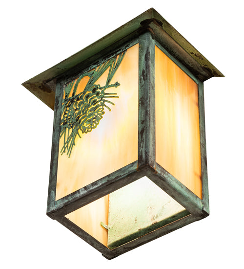 6.5" Wide Seneca Winter Pine Wall Sconce