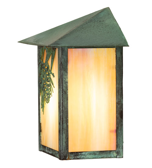 6.5" Wide Seneca Winter Pine Wall Sconce