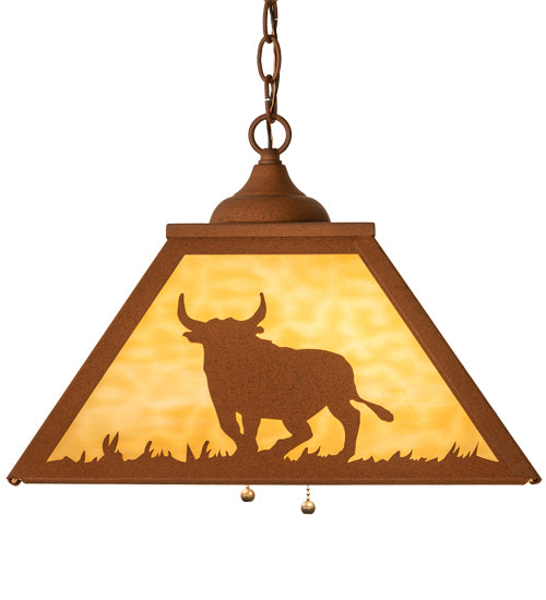 16" Square Rustlers Pendant