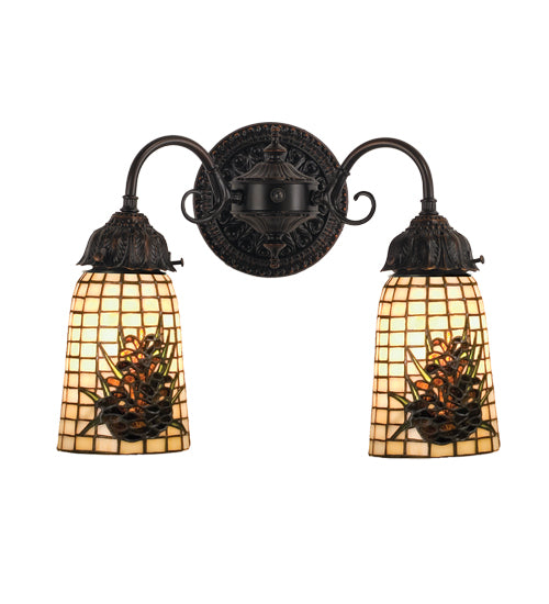 14.5" Wide Pine Barons 2 Lt Wall Sconce