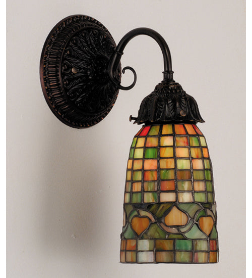 5.5"W Tiffany Acorn Wall Sconce